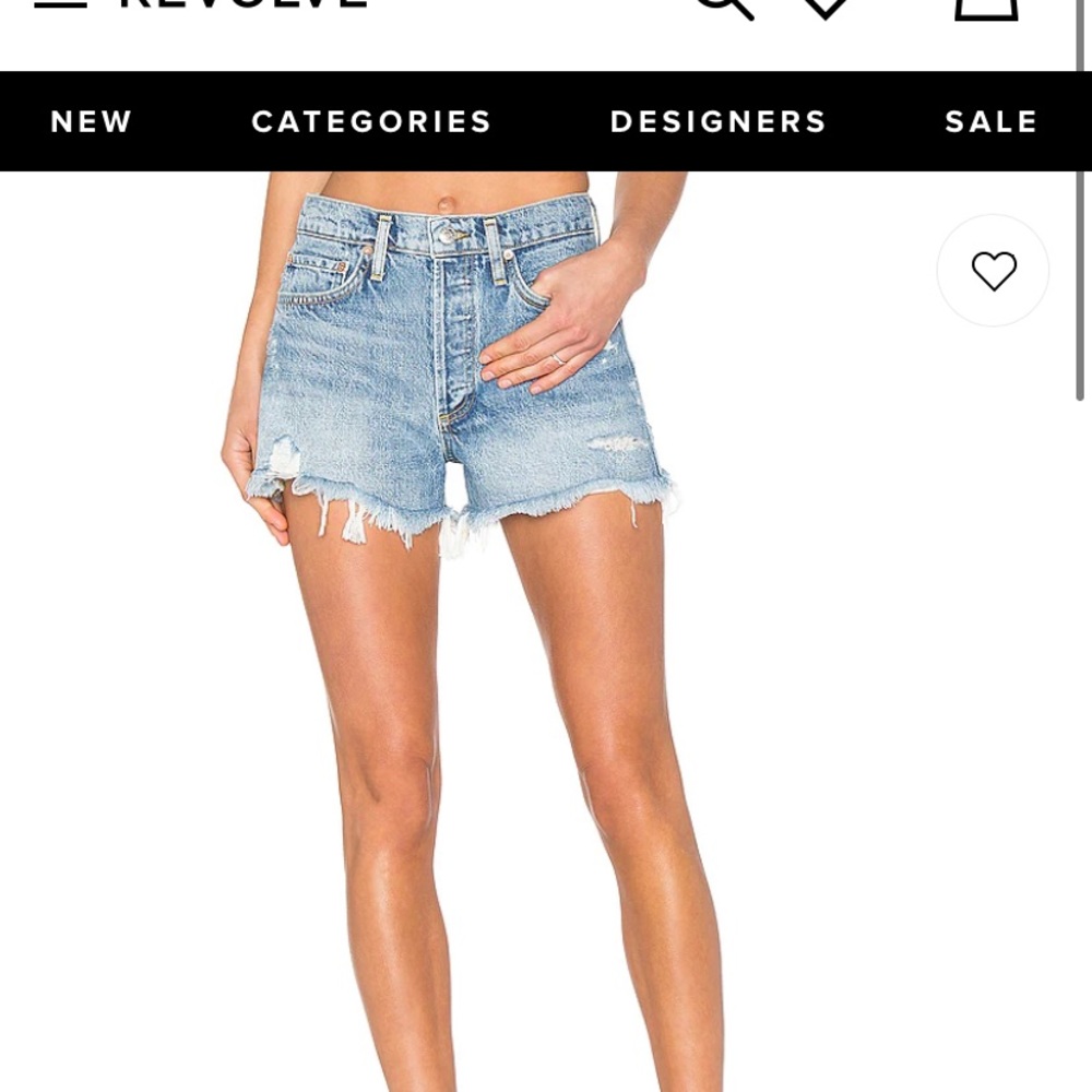 Agolde Parker Vintage Cut Off Short in Swapmeet